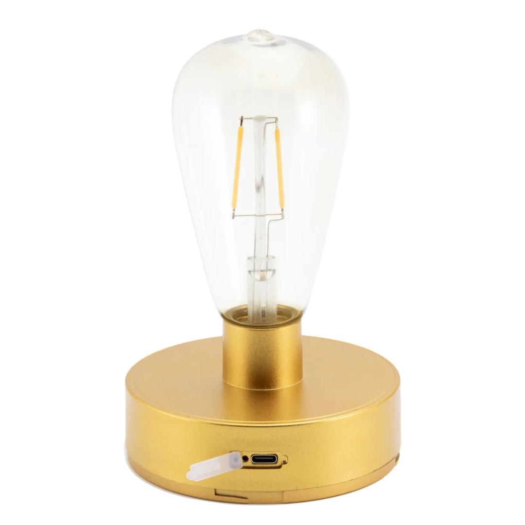 Lanterne LED sans fil, métal ajouré MARRAKECH SECURIT - Câble de charge branché sur le socle du module de la lanterne Securit MARRAKECH