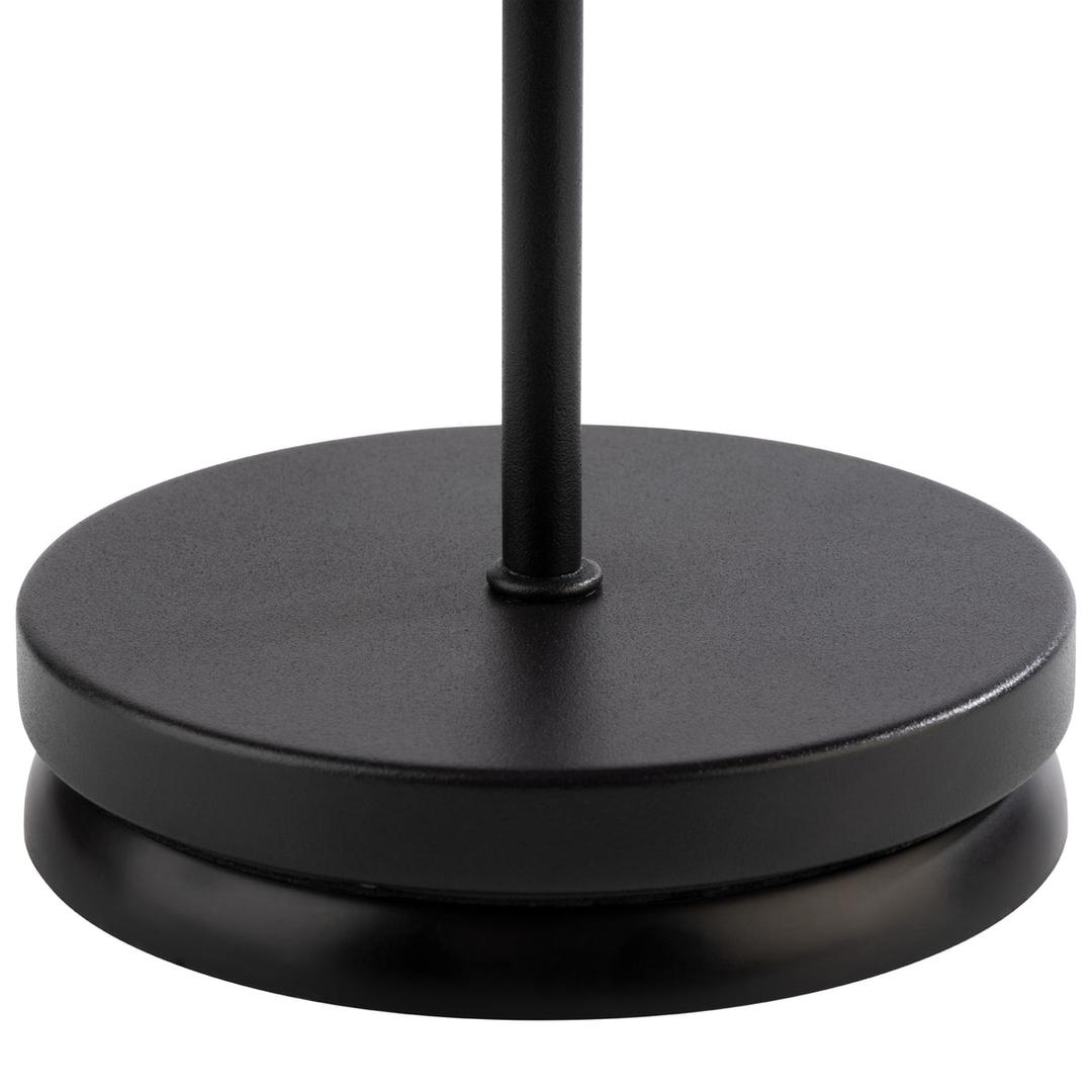 Lampe de table LED sans fil, verre fumé ANTON APS - Pied de la lampe APS ANTON posé sur son socle de charge