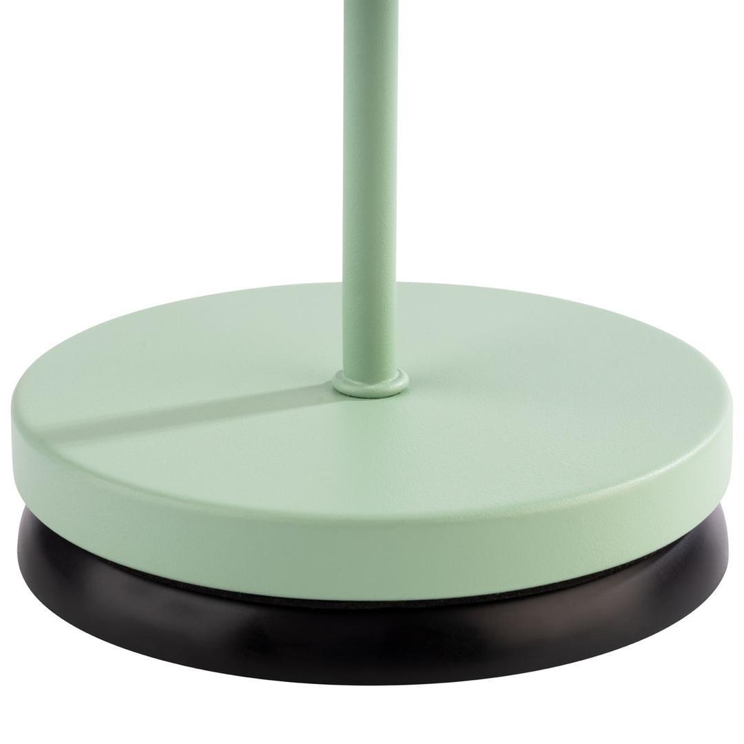 Lampe de table LED sans fil, abat-jour en métal MERLE APS - Pied de la lampe APS MERLE posé sur son socle de charge