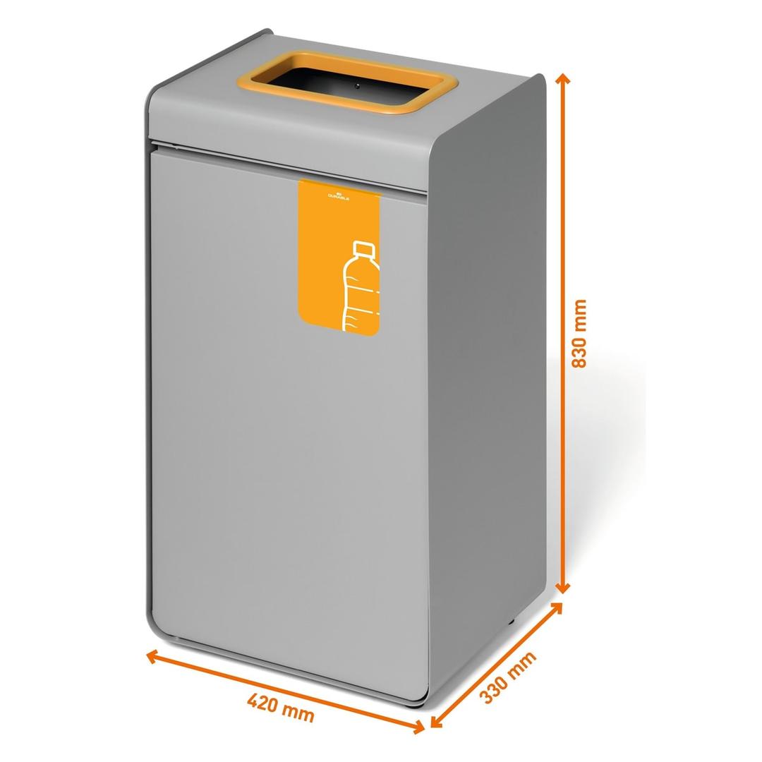 Borne de tri sélectif 55 litres DURASORT plastique DURABLE - Borne de tri sélectif DURABLE DURASORT plastique, dimensions