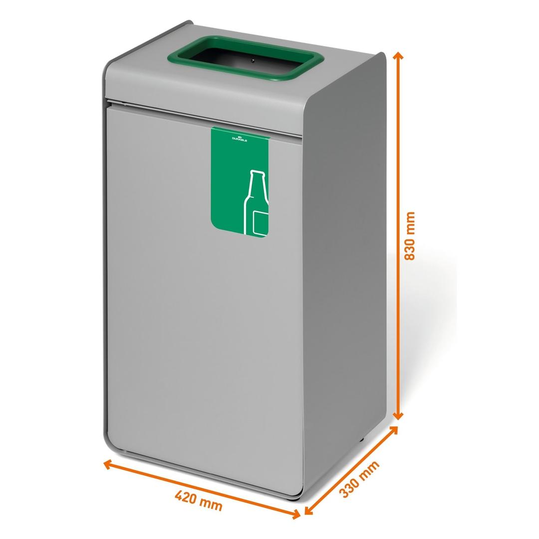 Borne de tri sélectif 55 litres DURASORT verre DURABLE - Borne de tri sélectif DURABLE DURASORT verre, dimensions