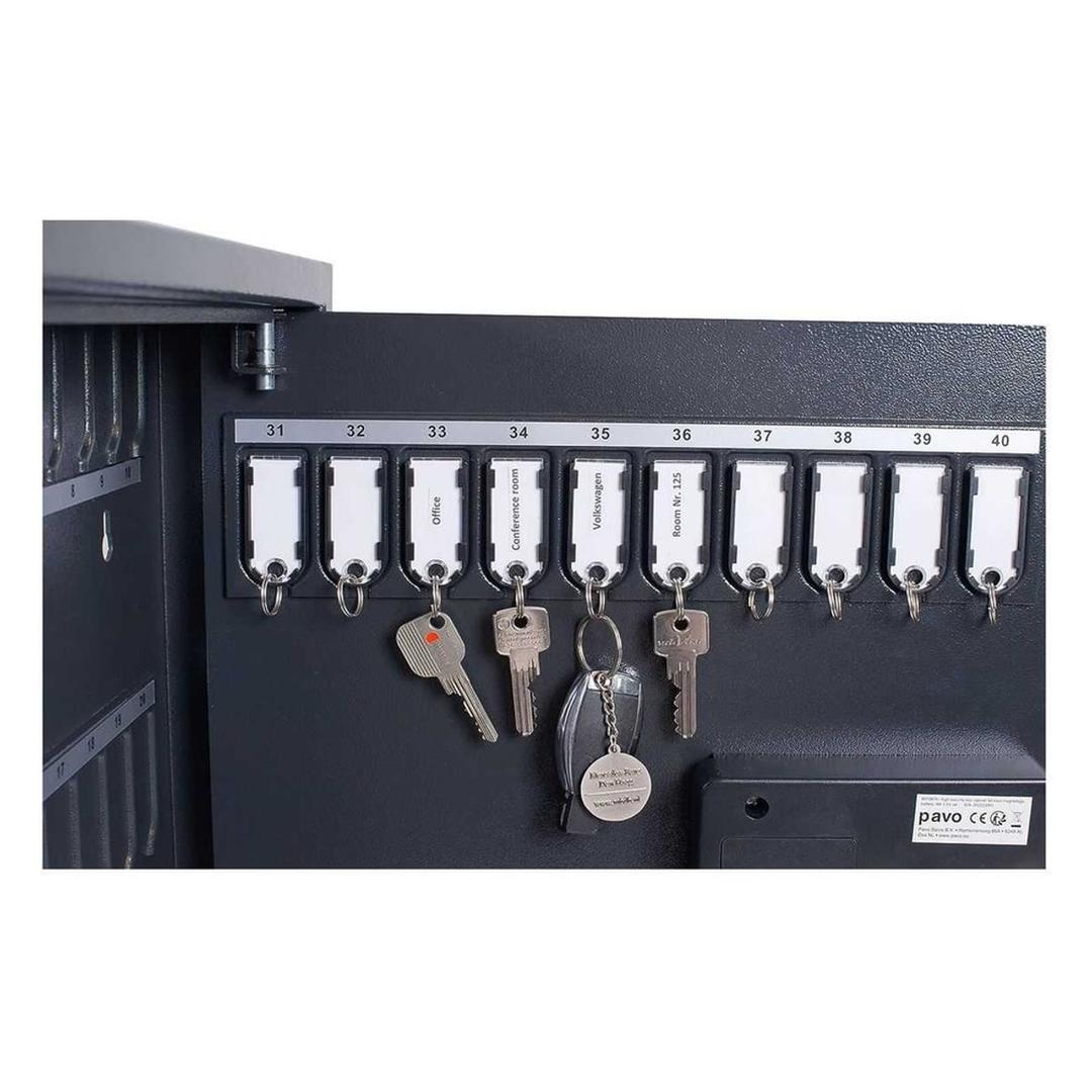 Armoire à clés sécurisée à code, 20 à 100 clés Armoire à clés sécurisée à porte-clés aimantés PAVO - Armoire à clés sécurisée pavo Haute Sécurité à porte-clés aimantés 50 clés, porte-clés aimantés