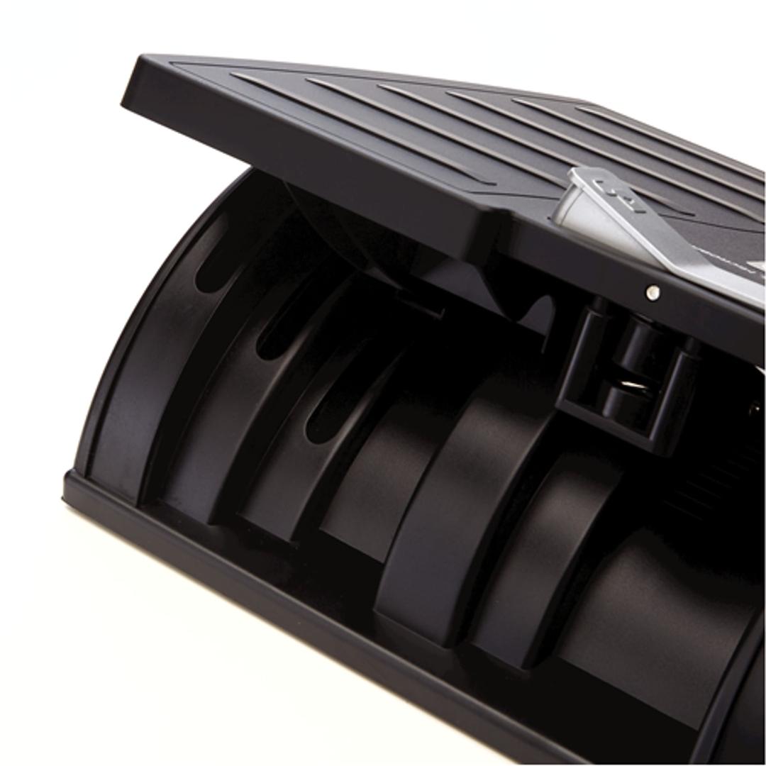 Repose-pieds réglable, protection antimicrobienne Office Suites Microban FELLOWES - Repose-pieds Fellowes Office Suites Microban, détail mécanisme de réglage