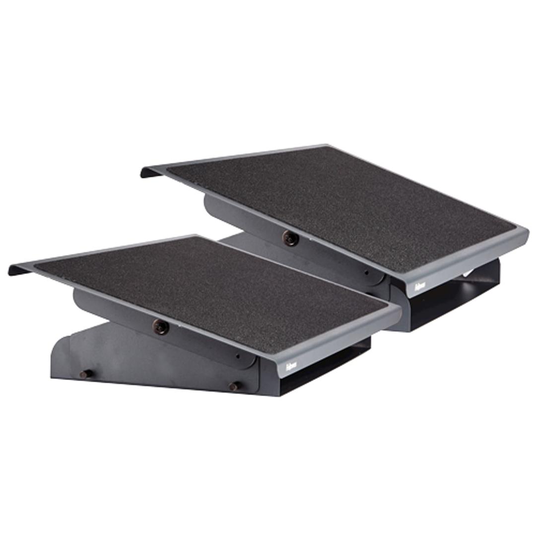 Repose-pieds en métal, grand plateau Professional Series métal FELLOWES - Repose-pieds métal Fellowes Professional Series, schéma 2 hauteurs