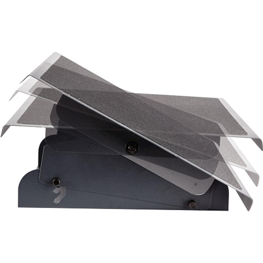Repose-pieds en métal, grand plateau Professional Series métal FELLOWES - Repose-pieds métal Fellowes Professional Series, schéma angles