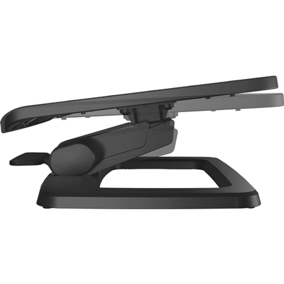 Repose-pieds réglable assis-debout, mouvement actif Hana LT FELLOWES - Repose-pieds Fellowes Hana LT noir, profil position basse