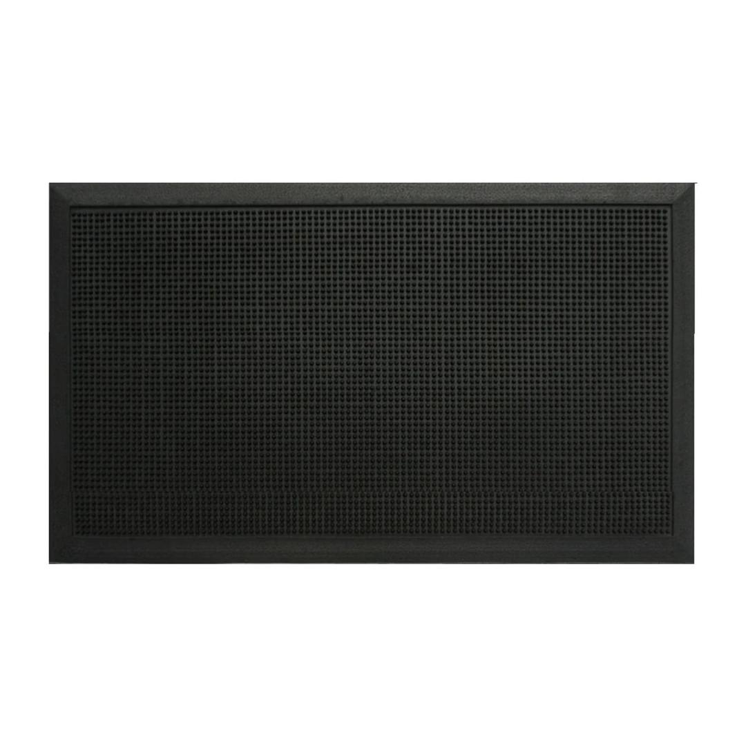 Tapis gratte-pieds en caoutchouc Tapis à picots 80 × 100 cm PAPERFLOW - Tapis à picots PAPERFLOW en caoutchouc noir, 80 × 100 cm, vue d'ensemble
