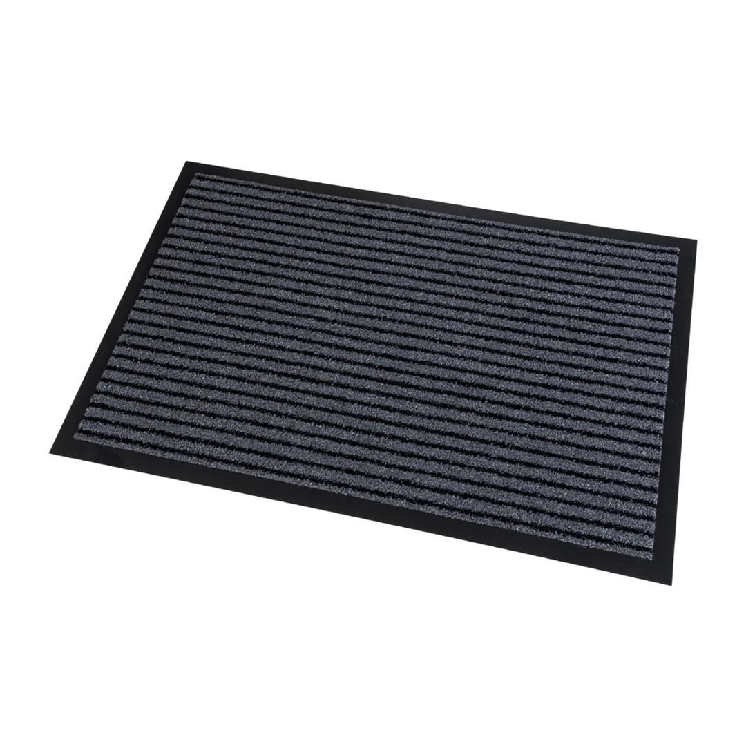Tapis anti-salissure d'intérieur, velours rayé ECO BRUSH PAPERFLOW - Tapis anti-salissure PAPERFLOW ECO BRUSH gris 60 × 90 cm, vue d'ensemble