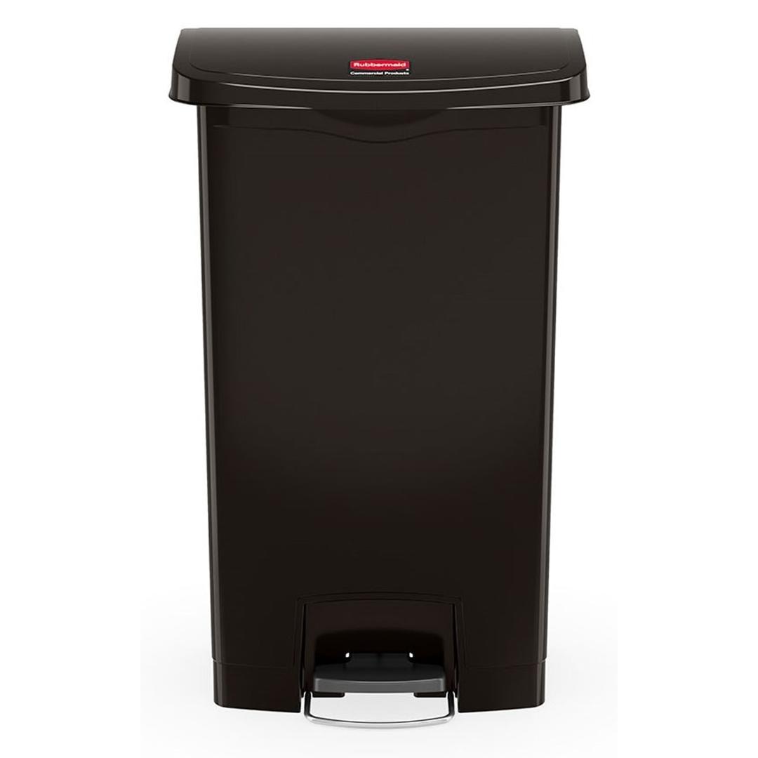Poubelle à pédale frontale, 15 à 90 litres Streamline RUBBERMAID - Poubelle à pédale Rubbermaid Streamline 30 litres noir, vue d'ensemble