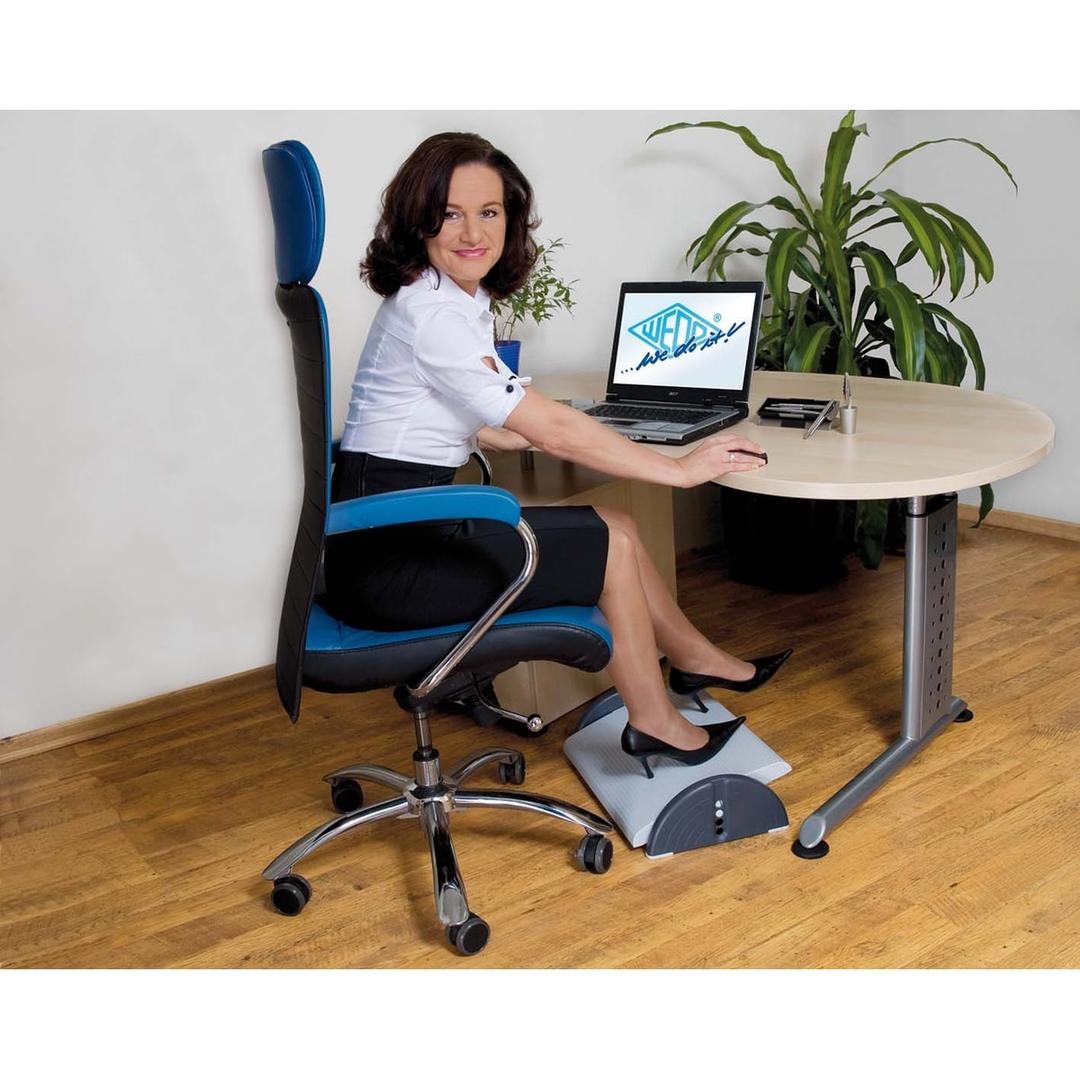 Repose-pieds réglable, 4 hauteurs et inclinaison au pied Relax Plus WEDO - Repose-pieds WEDO Relax Plus, en situation