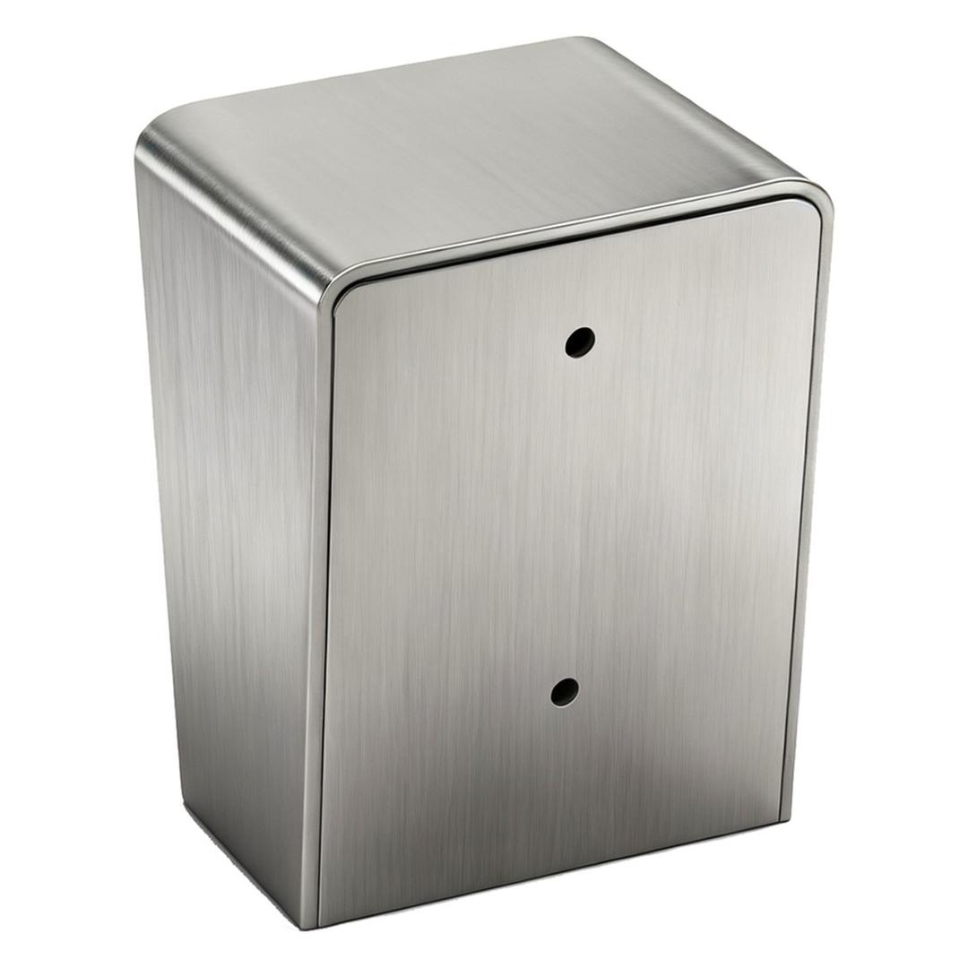 Boîte à clés murale en inox, un trousseau Boîte à clés inox à code PAVO - Boîte à clés murale en inox pavo Boîte à clés inox à code, dos et trous de fixation