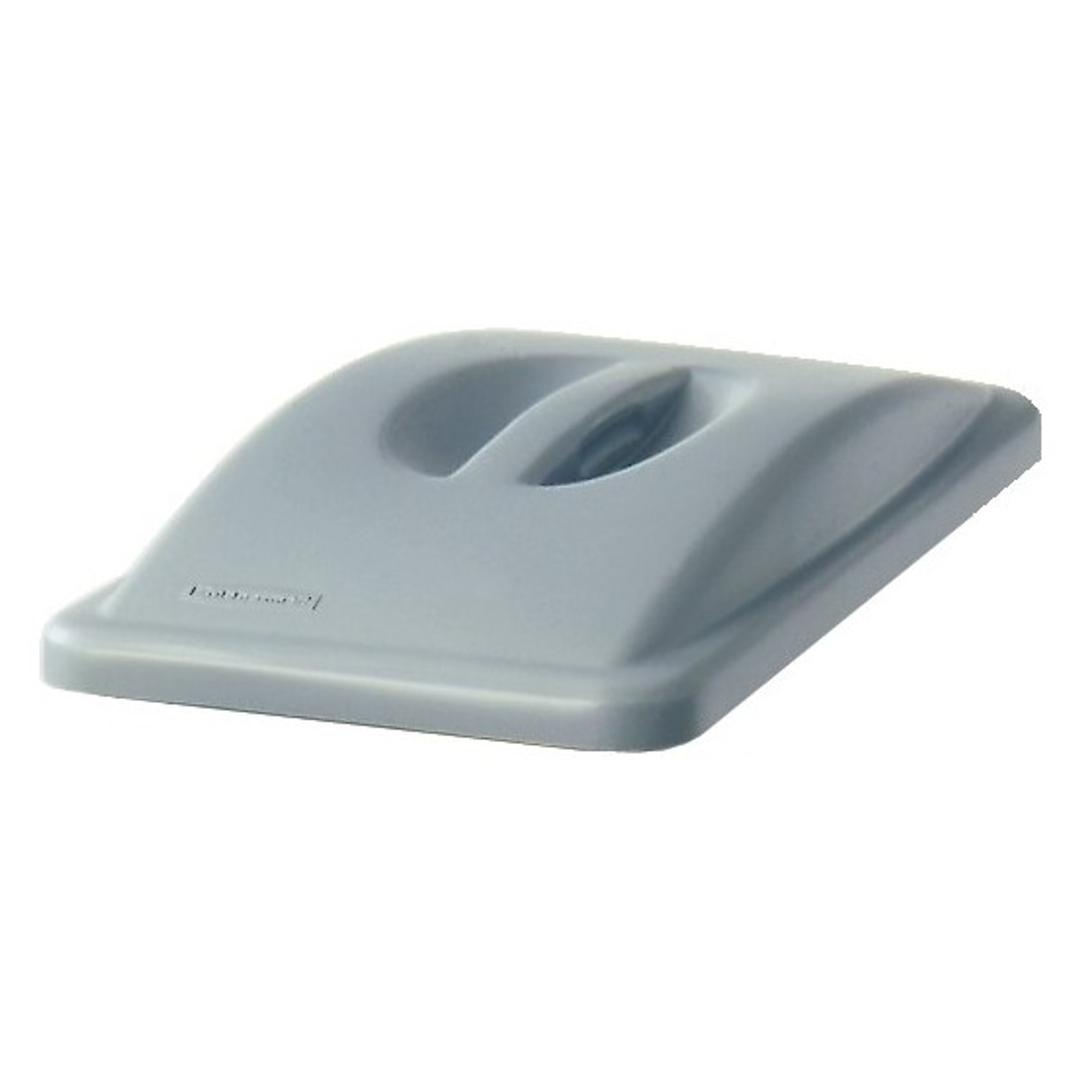 Couvercle à poignée pour collecteur Slim Jim, gris Slim Jim couvercle à poignée RUBBERMAID - Couvercle à poignée gris Rubbermaid Slim Jim, vue d'ensemble
