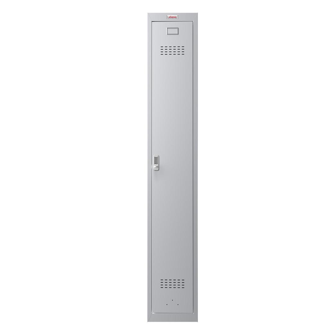 Vestiaire 1 porte en acier, 242 litres PL1130, serrure électronique PHOENIX - Vestiaire Phoenix PL1130 serrure électronique gris clair, vue de face