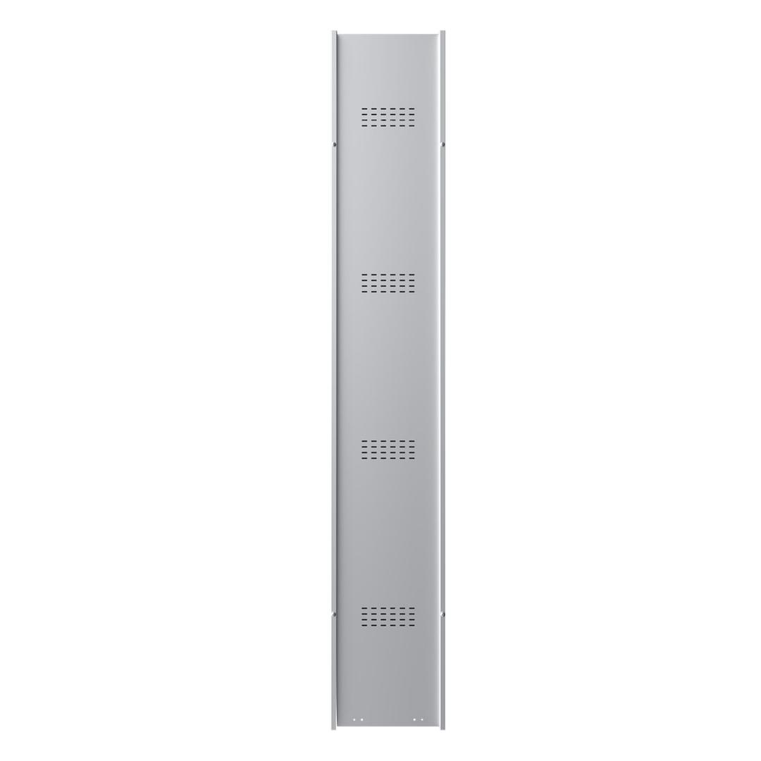Vestiaire 2 portes en acier, 2 x 121 litres PL1230, serrure à clé PHOENIX - Vestiaire Phoenix PL1230 serrure à clé gris clair, vue de côté