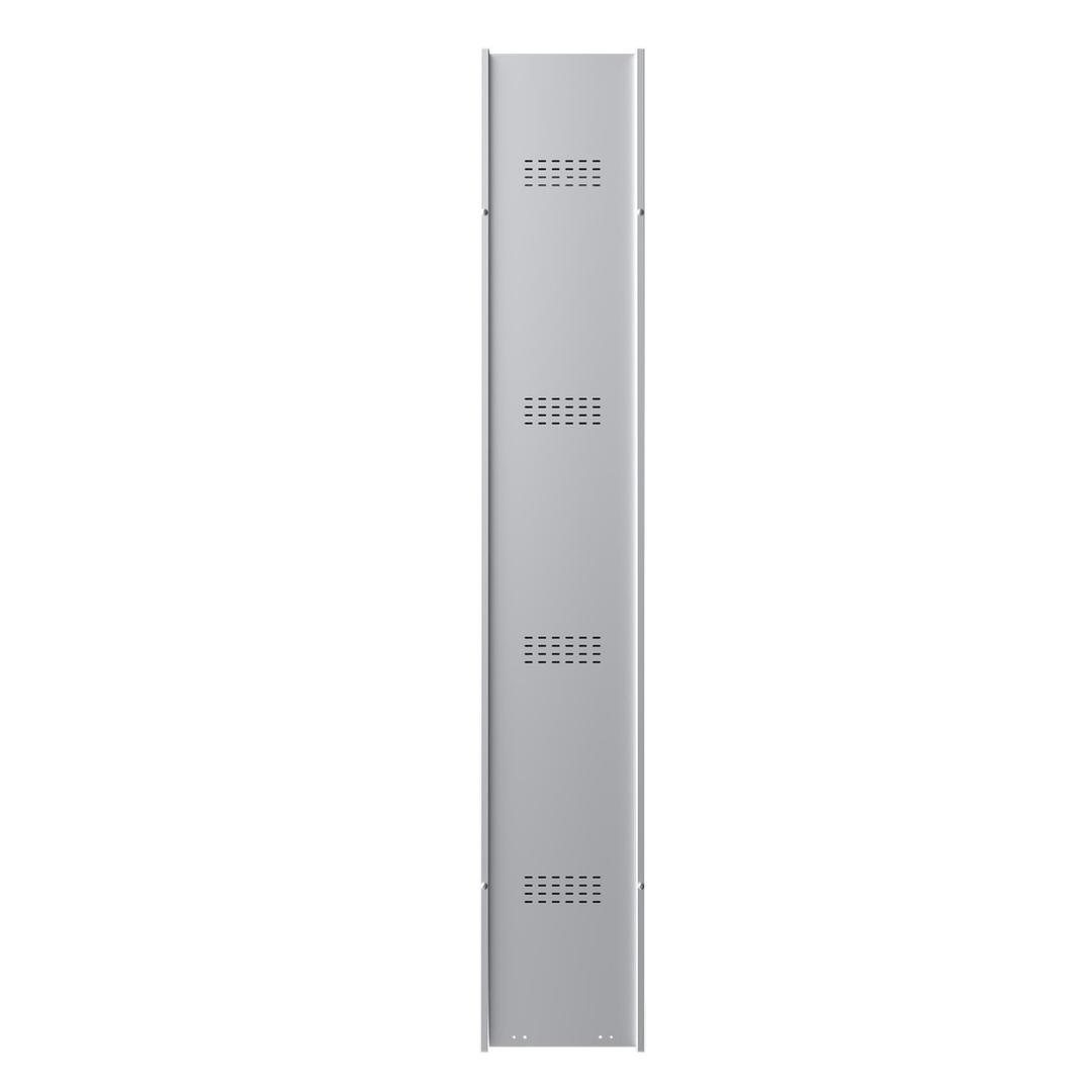 Casier 4 portes en acier, 4 x 60,5 litres PL1430, serrure à clé PHOENIX - Casier Phoenix PL1430 serrure à clé gris clair, vue de côté