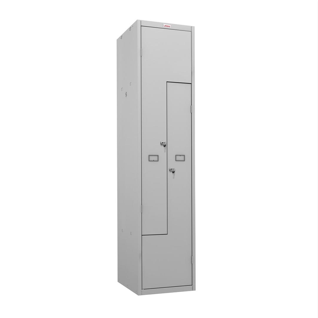 Vestiaire 2 portes en Z, 324 litres PLZ1240, serrure à clé PHOENIX - Vestiaire Phoenix PLZ1240 serrure à clé, vue de trois quarts