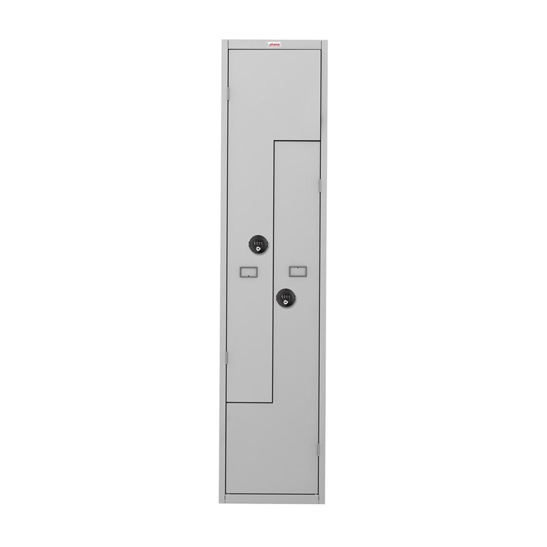 Vestiaire 2 portes en Z, 324 litres PLZ1240, serrure à code PHOENIX - Vestiaire Phoenix PLZ1240 serrure à code, vue de face