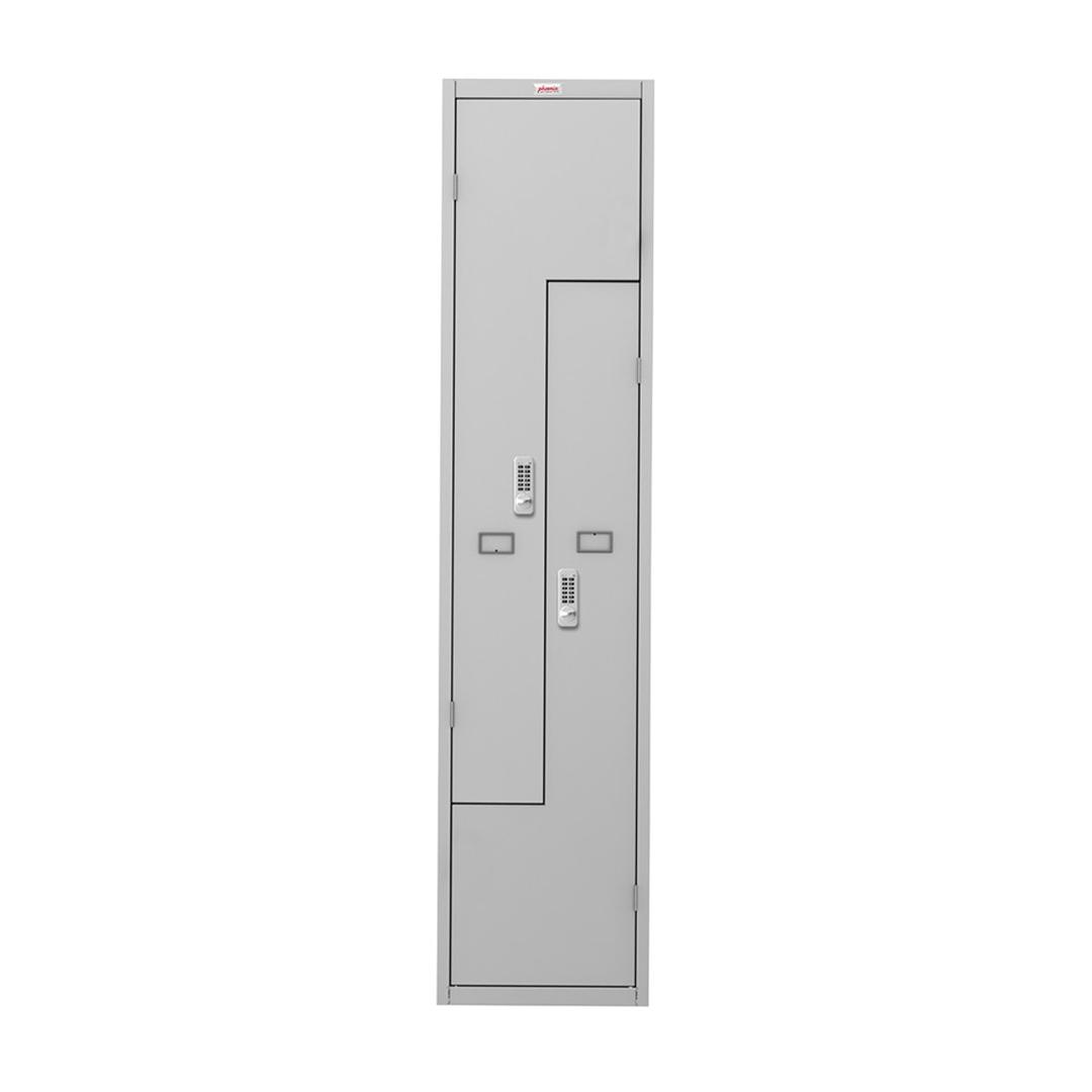 Vestiaire 2 portes en Z, 324 litres PLZ1240, serrure électronique PHOENIX - Vestiaire Phoenix PLZ1240 serrure électronique, vue de face