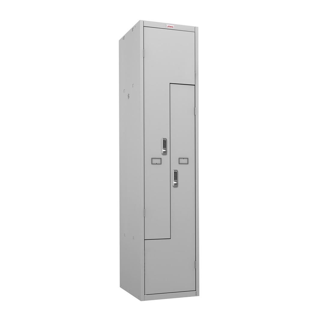 Vestiaire 2 portes en Z, 324 litres PLZ1240, serrure électronique PHOENIX - Vestiaire Phoenix PLZ1240 serrure électronique, vue de trois quarts