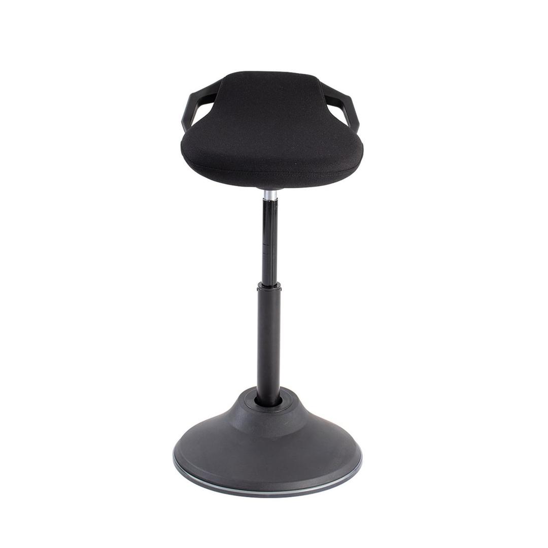 Tabouret assis-debout FLEXY noir ALBA - Tabouret assis-debout ALBA FLEXY noir, vue de face