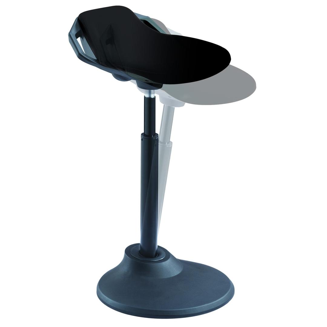 Tabouret assis-debout FLEXY noir ALBA - Tabouret assis-debout ALBA FLEXY noir, effet oscillant