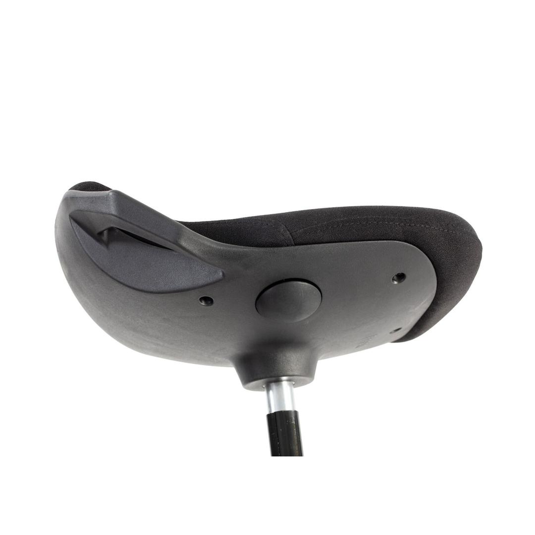 Tabouret assis-debout FLEXY noir ALBA - Tabouret assis-debout ALBA FLEXY noir, dessous de l'assise