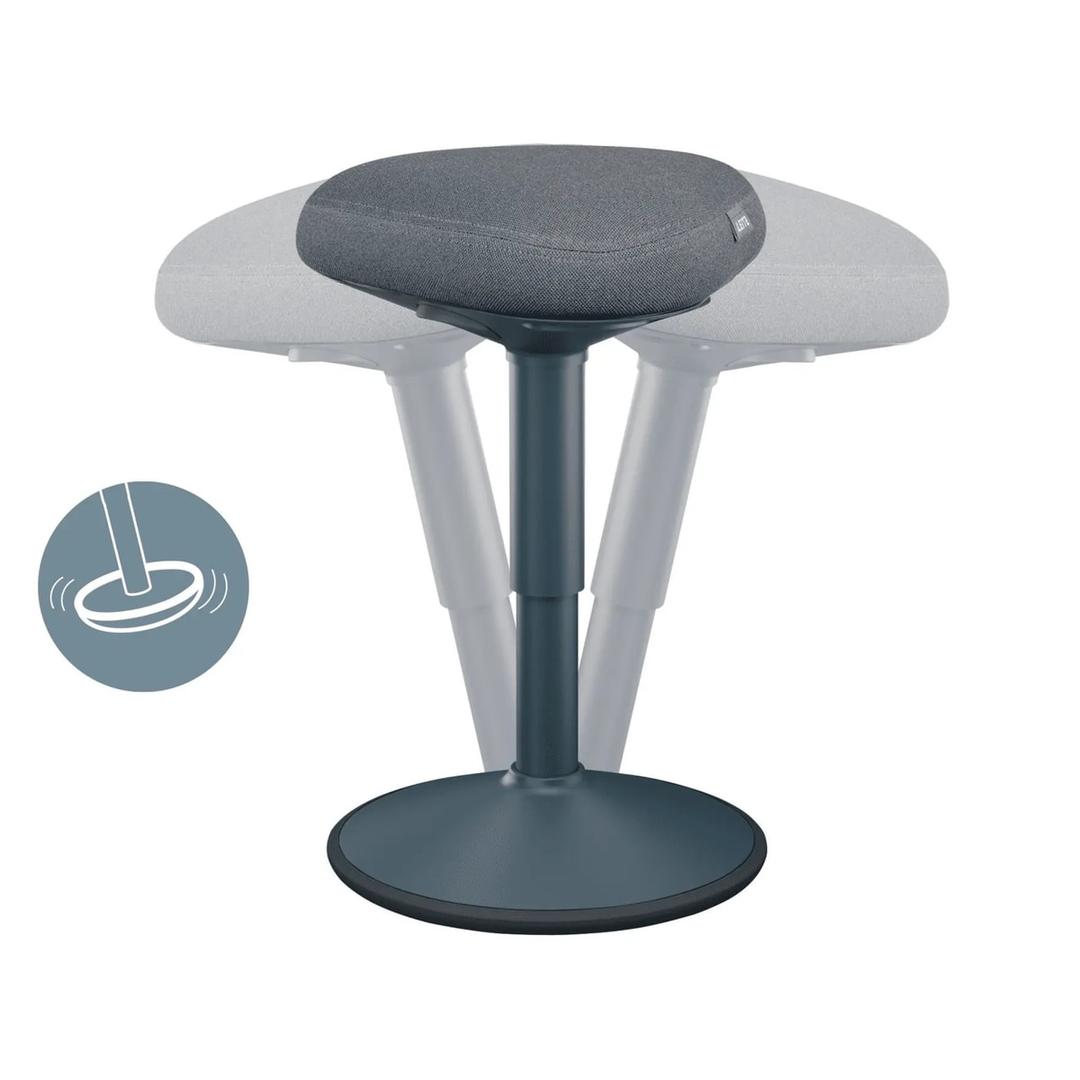 Tabouret actif Ergo Active gris foncé LEITZ - Tabouret actif LEITZ Ergo Active gris foncé, base oscillante