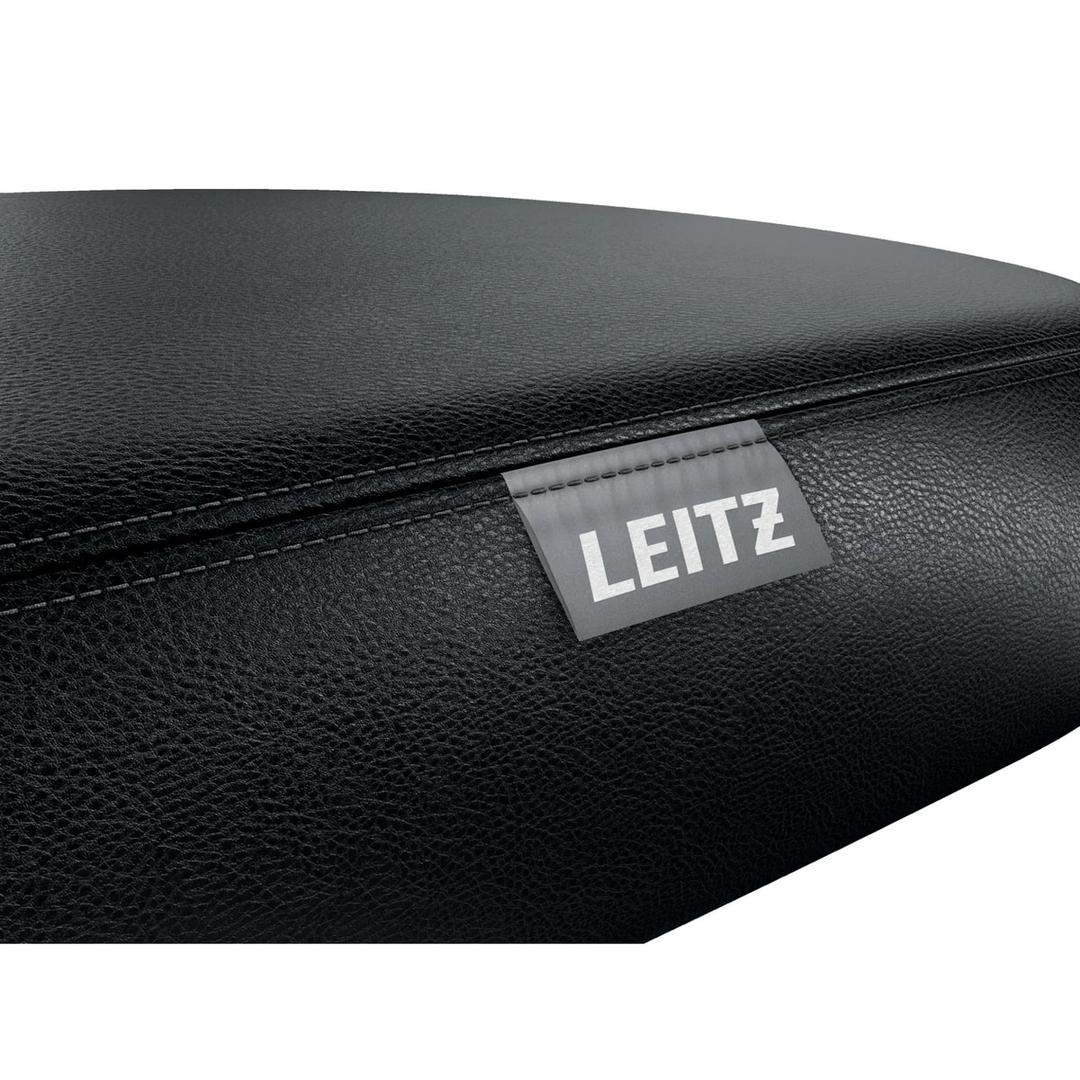 Tabouret à roulettes Ergo assise confortable noir LEITZ - Tabouret à roulettes LEITZ Ergo assise confortable noir, détail