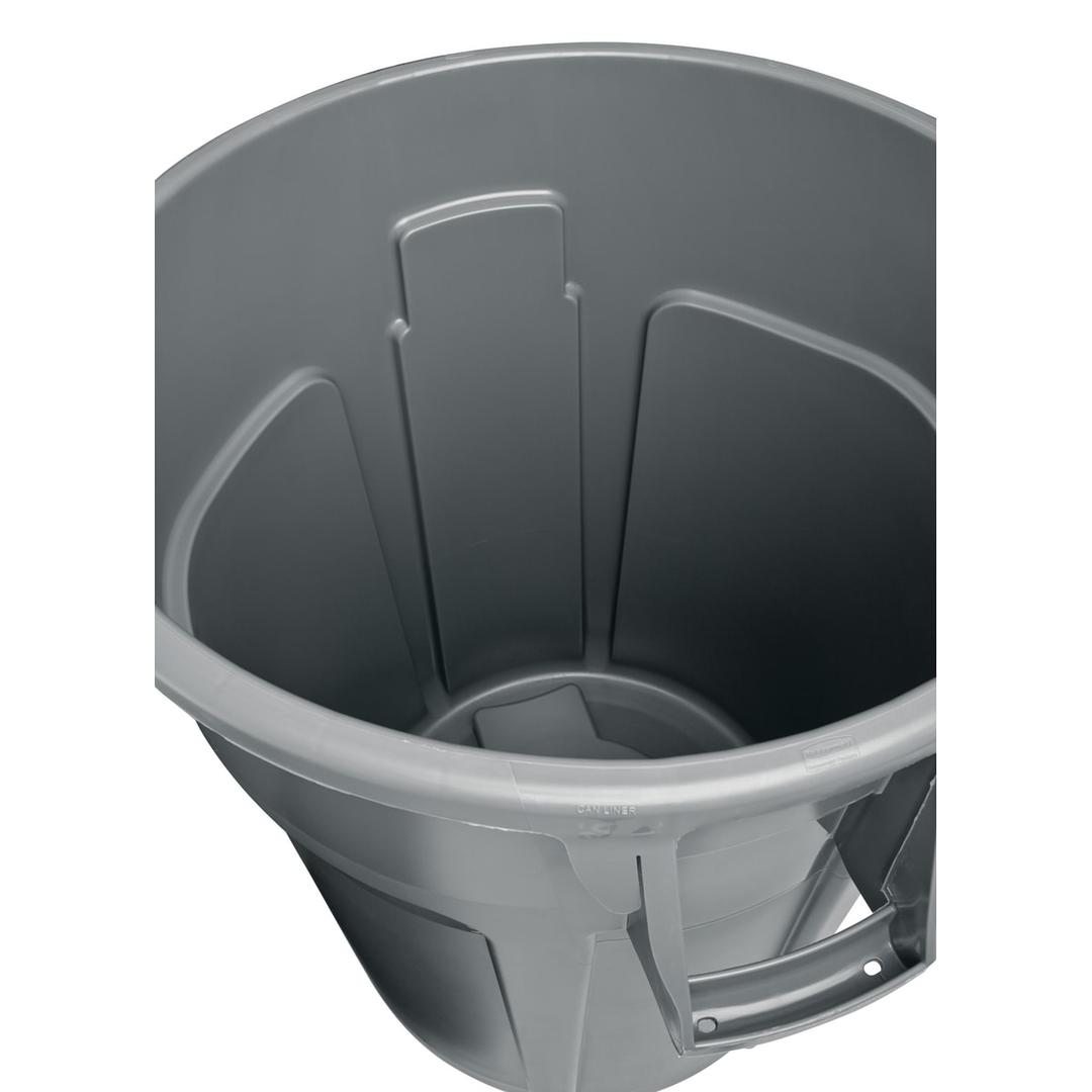 Collecteur de déchets rond ventilé, 37,9 à 208,2 litres BRUTE ventilé RUBBERMAID - Collecteur Rubbermaid BRUTE ventilé 75,7 litres gris, intérieur avec les canaux de ventilation