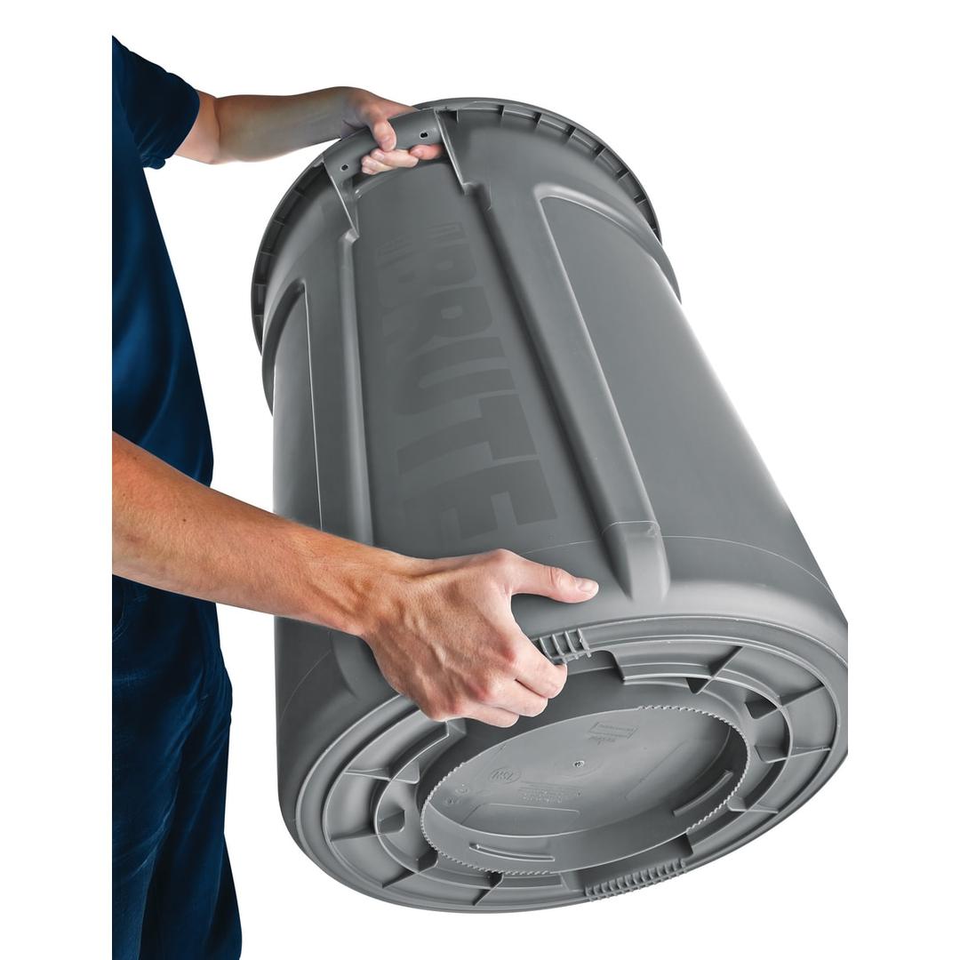 Collecteur de déchets rond ventilé, 37,9 à 208,2 litres BRUTE ventilé RUBBERMAID - Collecteur Rubbermaid BRUTE ventilé 75,7 litres gris, poignée profilée de la base