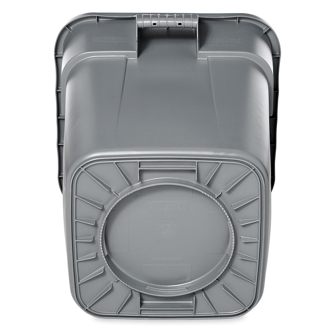 Collecteur de déchets carré, 106 ou 151,4 litres BRUTE carré RUBBERMAID - Collecteur Rubbermaid BRUTE carré 106 litres, vue de dessus