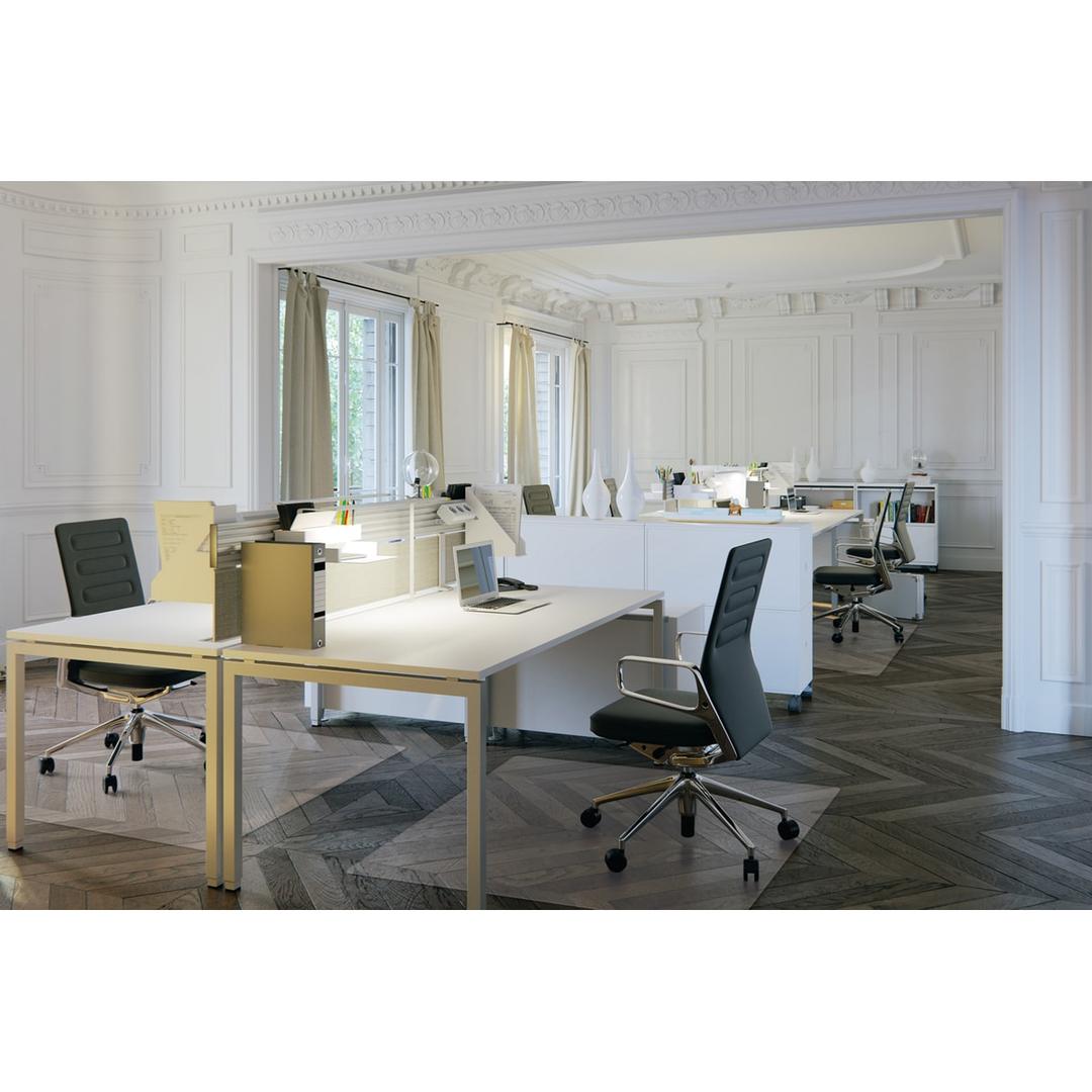 Tapis de sol de bureau transparent, 1,8 mm PET pour sol dur RILLSTAB - Tapis de sol rillstab PET pour sol dur sous un fauteuil de bureau, sur parquet