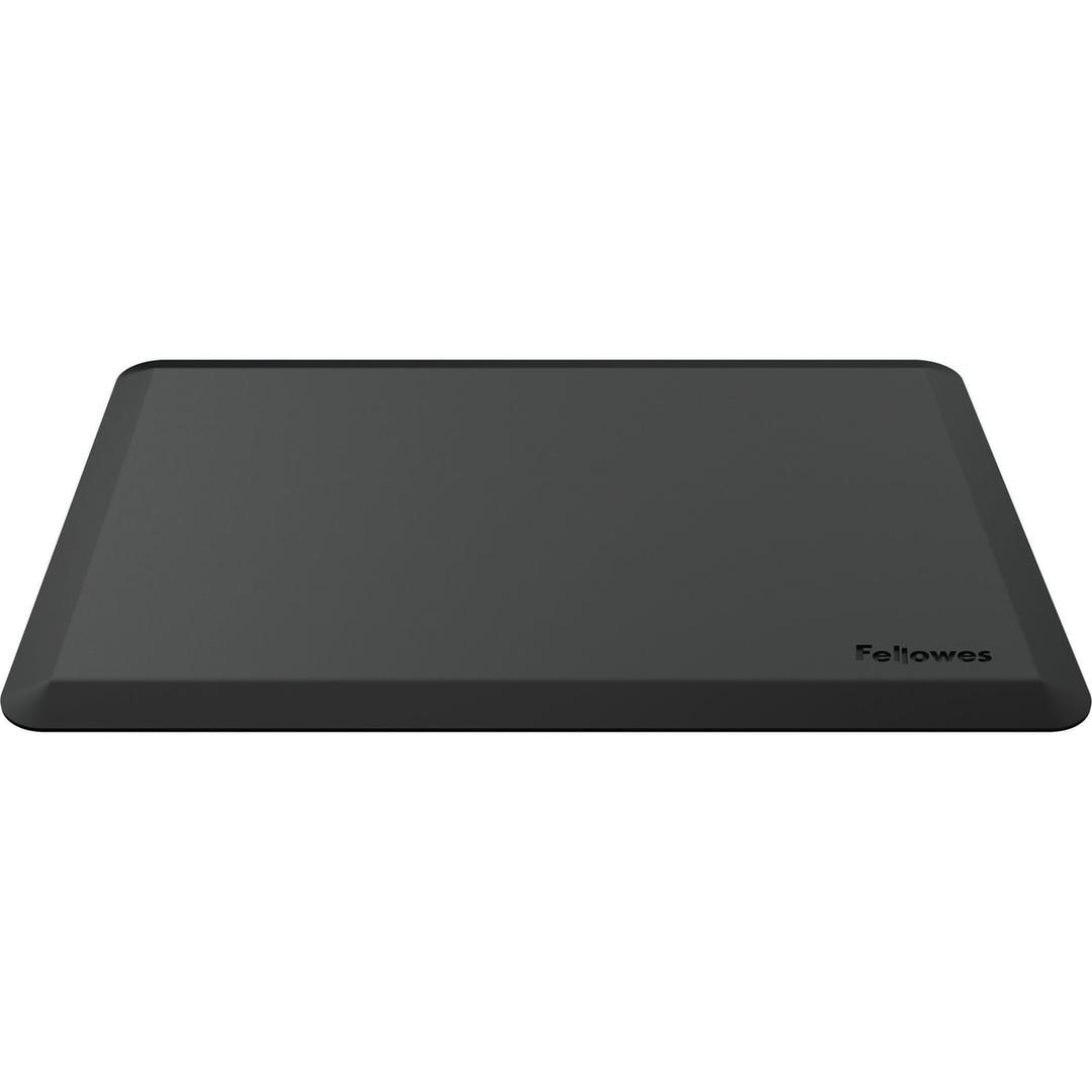 Tapis anti-fatigue à bords biseautés Everyday FELLOWES - Tapis anti-fatigue Fellowes Everyday noir, vue de trois quarts