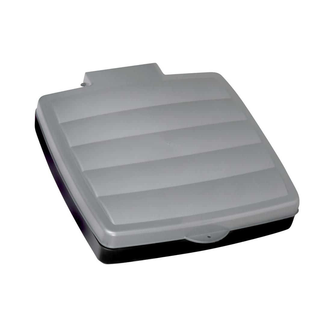 Support de sac poubelle avec couvercle easyclean KEEEPER - Couvercle argent du support de sac keeeper easyclean