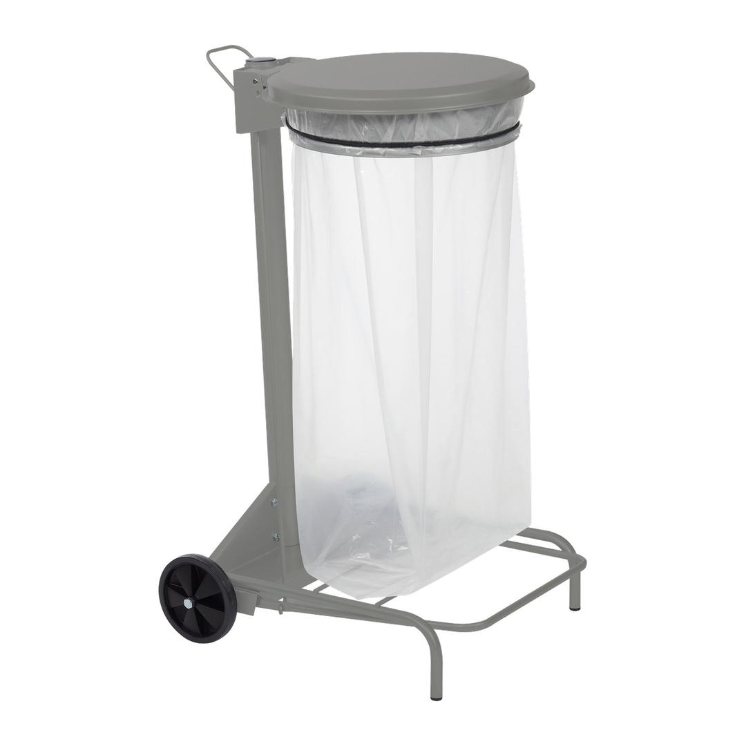 Support de sac mobile à pédale, 110 litres COLLECROULE ROSSIGNOL - Support de sac mobile à pédale Rossignol COLLECROULE 110 litres gris clair