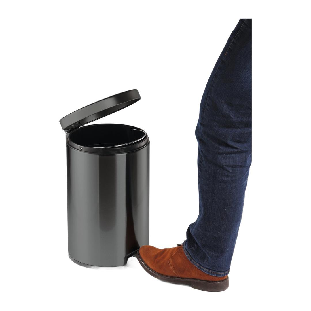 Poubelle d'intérieur à pédale, de 5 à 30 litres Poubelle à pédale ronde DURABLE - Pédale de la poubelle ronde DURABLE anthracite actionnée du pied