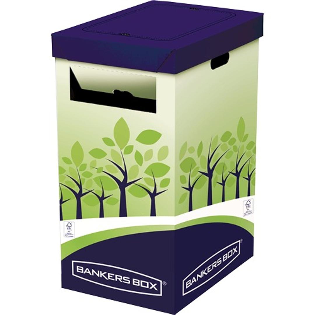 Collecteur de papier en carton, 69 litres grande corbeille de tri FELLOWES - Grande corbeille de tri Fellowes BANKERS BOX, autre vue