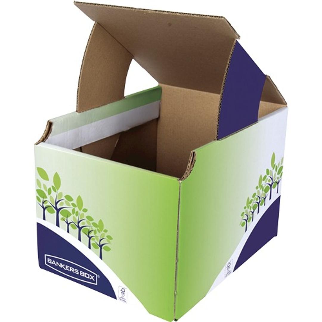 Corbeille à papier à recycler en carton, de bureau petite corbeille de tri FELLOWES - Petite corbeille de tri Fellowes BANKERS BOX, autre vue