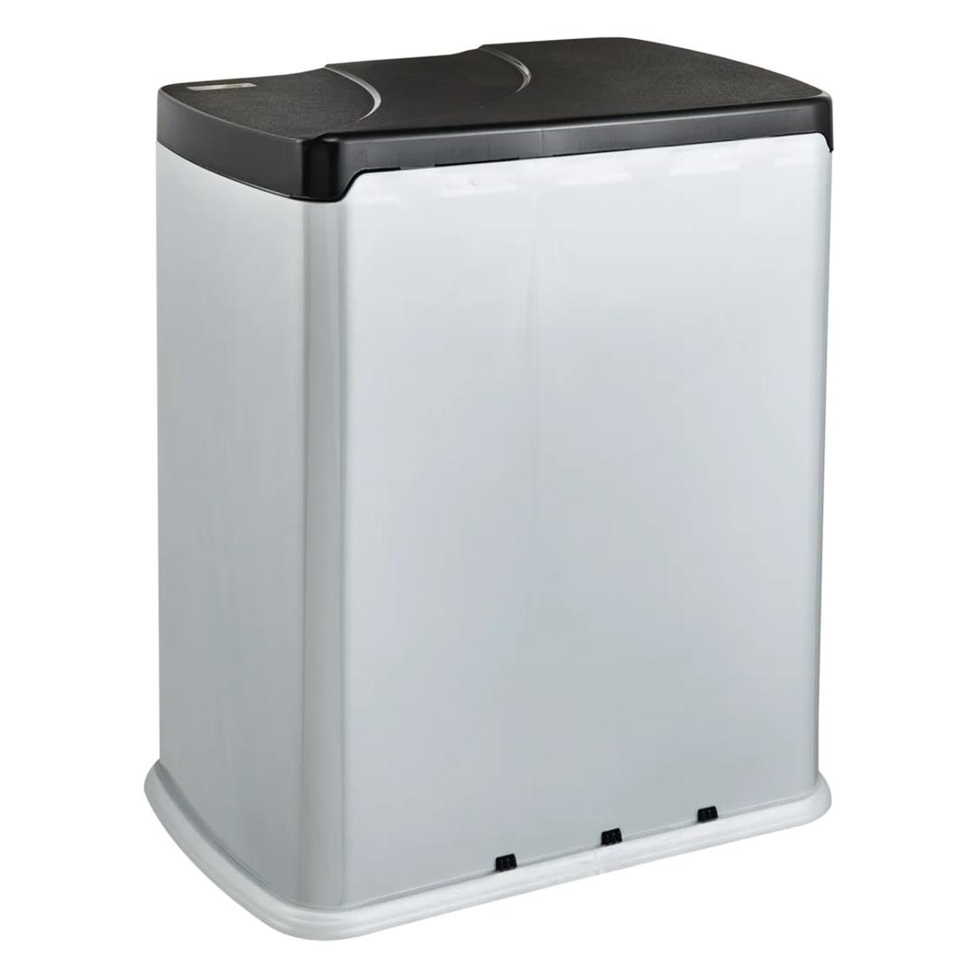 Poubelle à pédale de tri, 7 + 15 litres gunnar KEEEPER - Poubelle à pédale de tri keeeper gunnar, vue de face