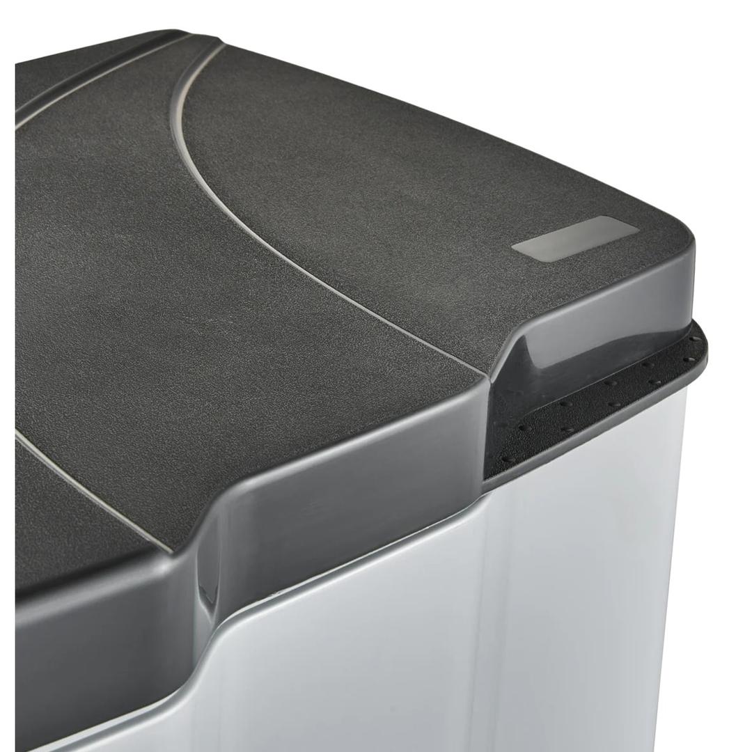 Poubelle à pédale de tri, 7 + 15 litres gunnar KEEEPER - Poubelle à pédale de tri keeeper gunnar, couvercle anthracite