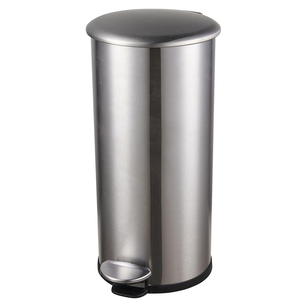 Poubelle à pédale à seau galvanisé, 12 ou 20 litres Poubelle à pédale the zinc HELIT - Poubelle à pédale helit the zinc argent 12 litres, vue de face