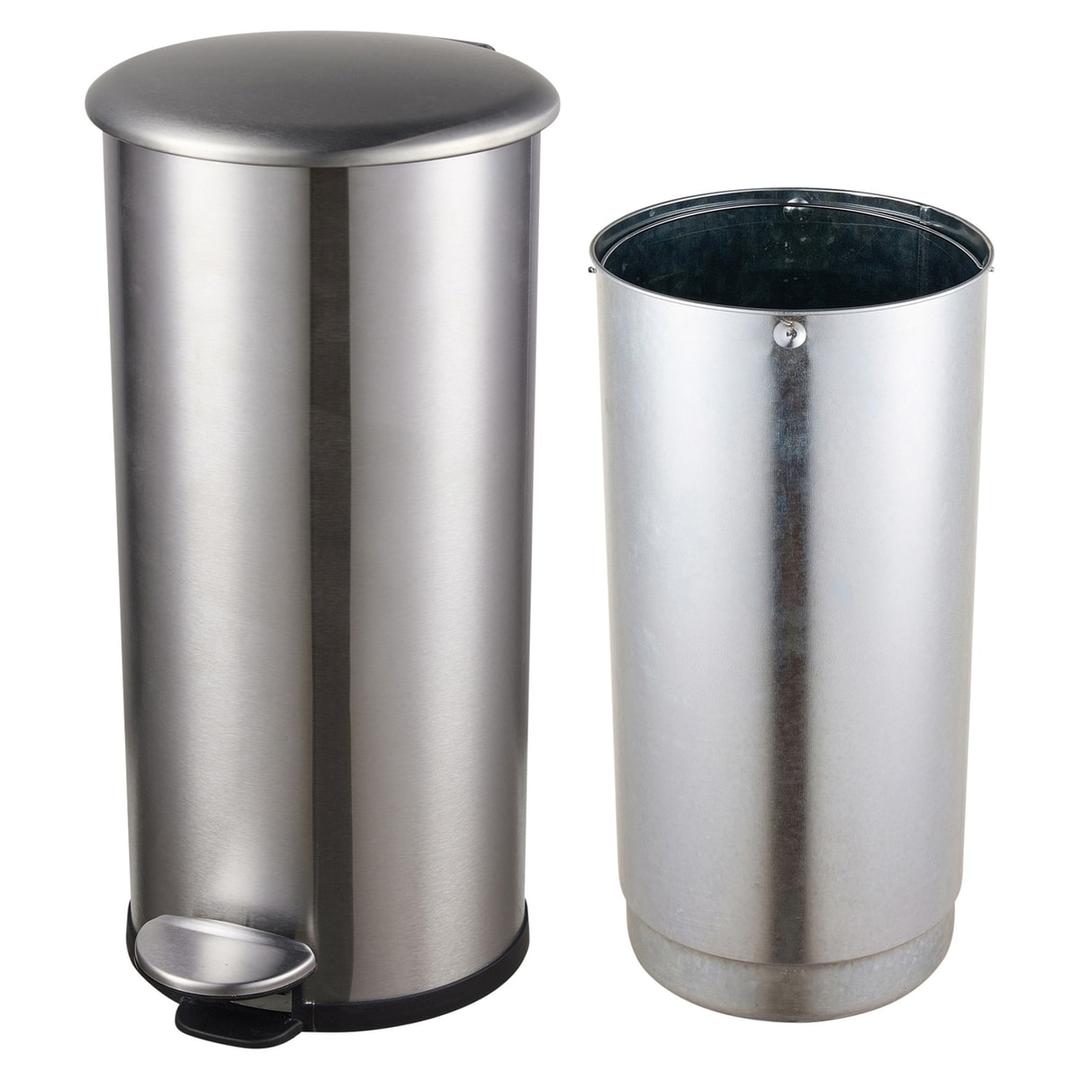 Poubelle à pédale à seau galvanisé, 12 ou 20 litres Poubelle à pédale the zinc HELIT - Poubelle à pédale helit the zinc argent 12 litres, seau intérieur galvanisé sorti