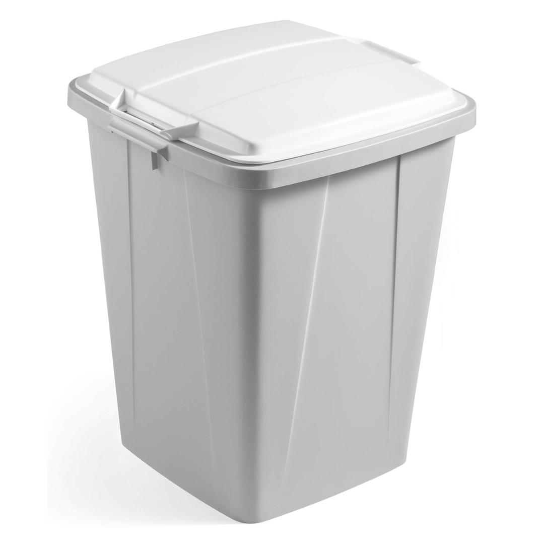 Poubelle de tri carrée, 90 litres DURABIN 90 DURABLE - Poubelle DURABLE DURABIN 90 litres gris, avec un couvercle de couleur, vendu à part