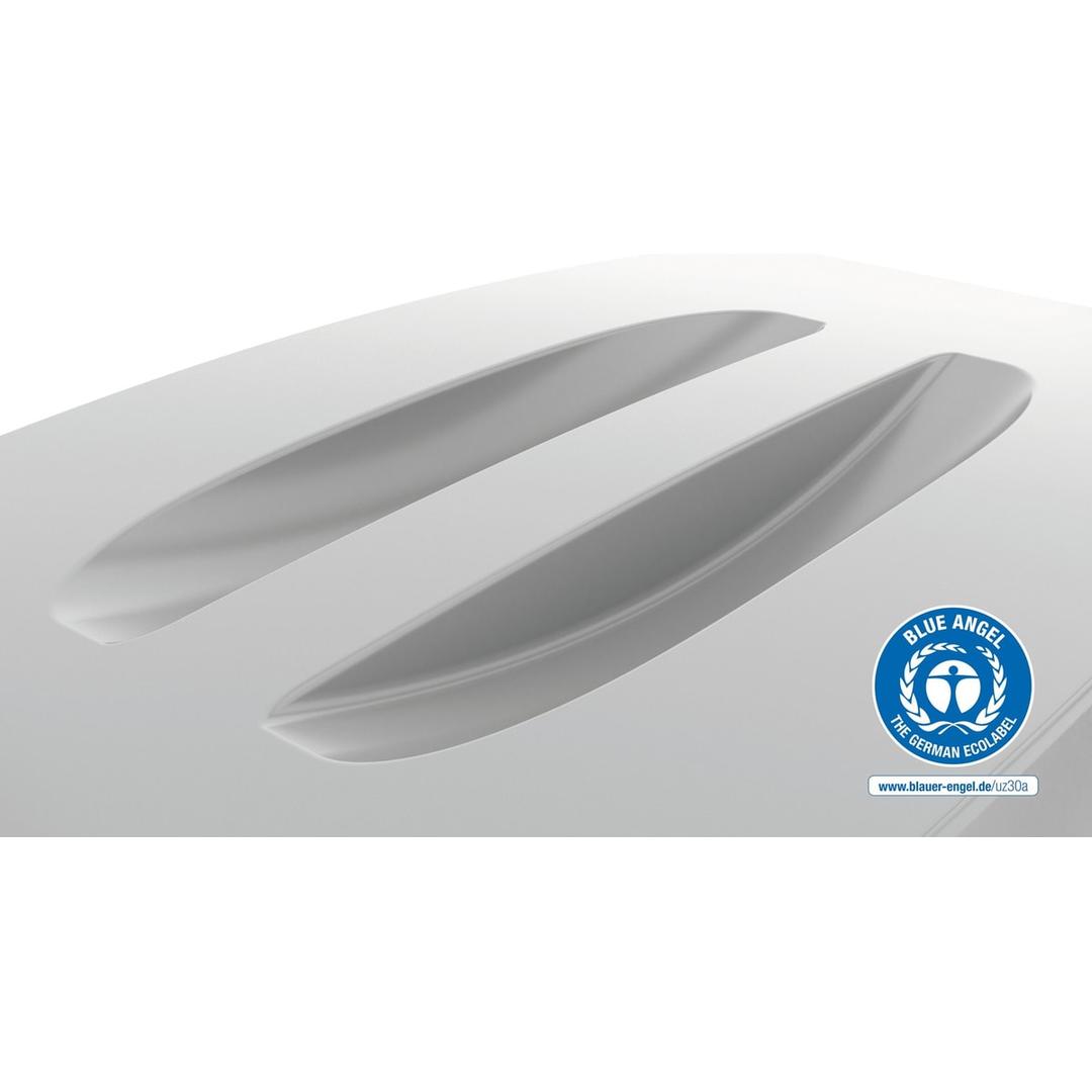 Couvercle en plastique recyclé pour poubelle DURABIN 60 litres DURABIN ECO LID 60 DURABLE - Couvercle DURABLE DURABIN ECO LID 60 gris, détail de la prise en main