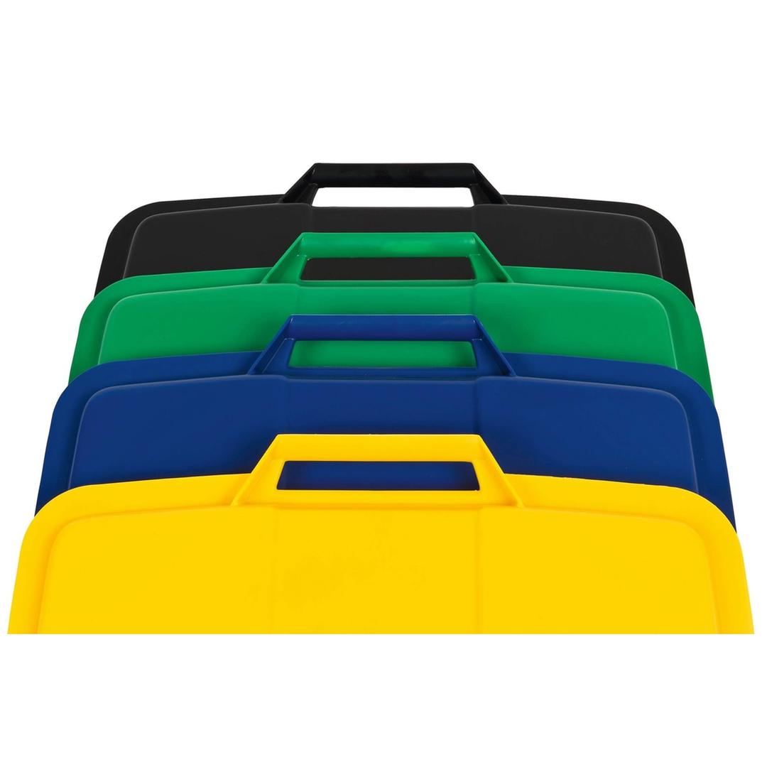Couvercle pour poubelle DURABIN 90 litres DURABIN LID 90 DURABLE - Couvercle DURABLE DURABIN LID 90 gris, détail de la prise en main