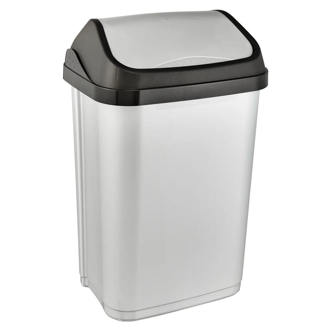 Poubelle à couvercle basculant, de 10 à 50 litres Poubelle à couvercle basculant swantje KEEEPER - Poubelle à couvercle basculant keeeper swantje 25 litres, vue de face