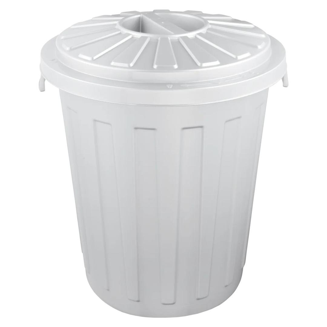 Poubelle à couvercle vissant étanche aux odeurs, 23 litres Poubelle à couvercle vissant mats 23 litres KEEEPER - Poubelle à couvercle vissant keeeper mats 23 litres argent, vue de face