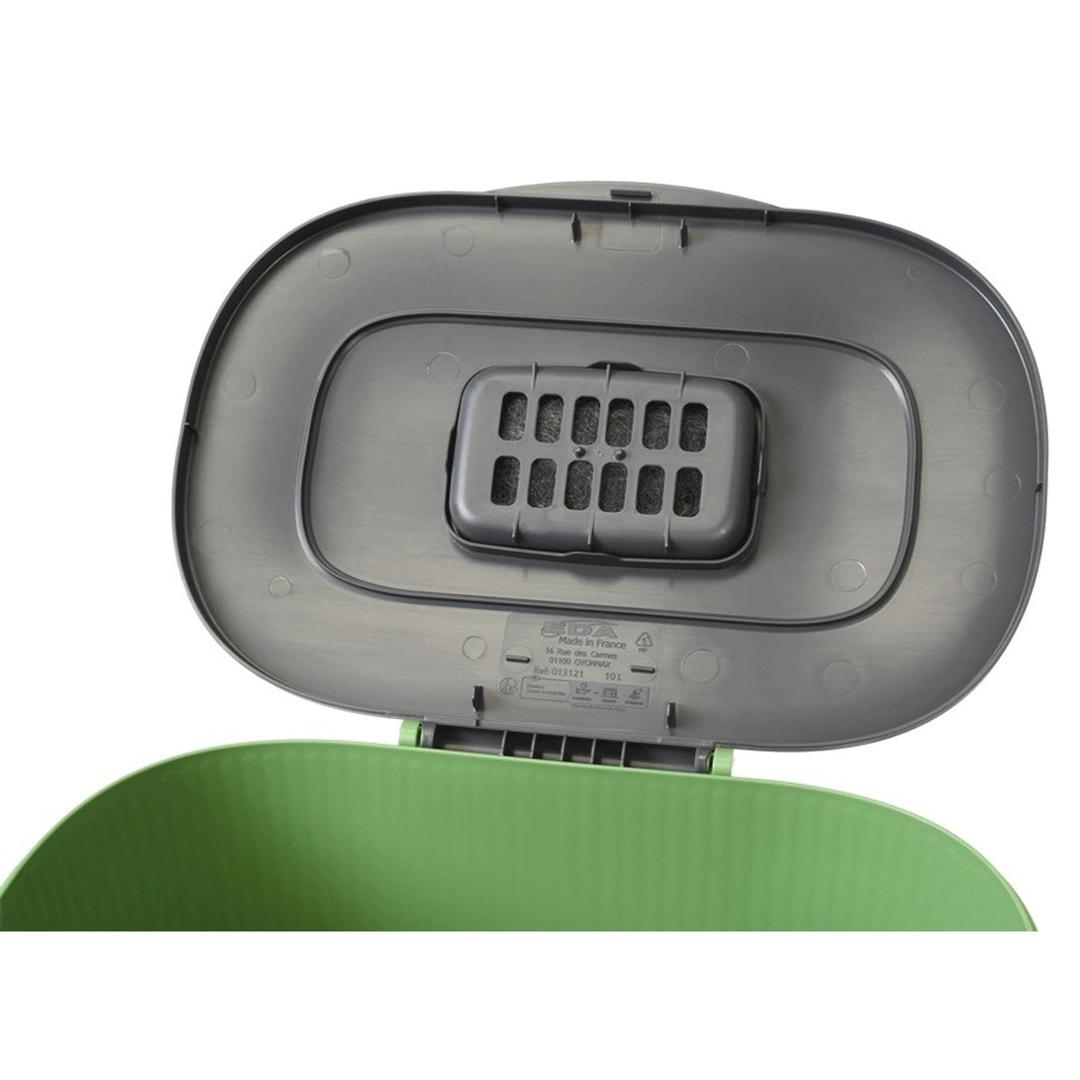 Poubelle à compost avec filtre à charbon, 10 litres Poubelle à compost avec filtre 10 litres EDA - Filtre à charbon sous le couvercle de la poubelle à compost EDA 10 litres