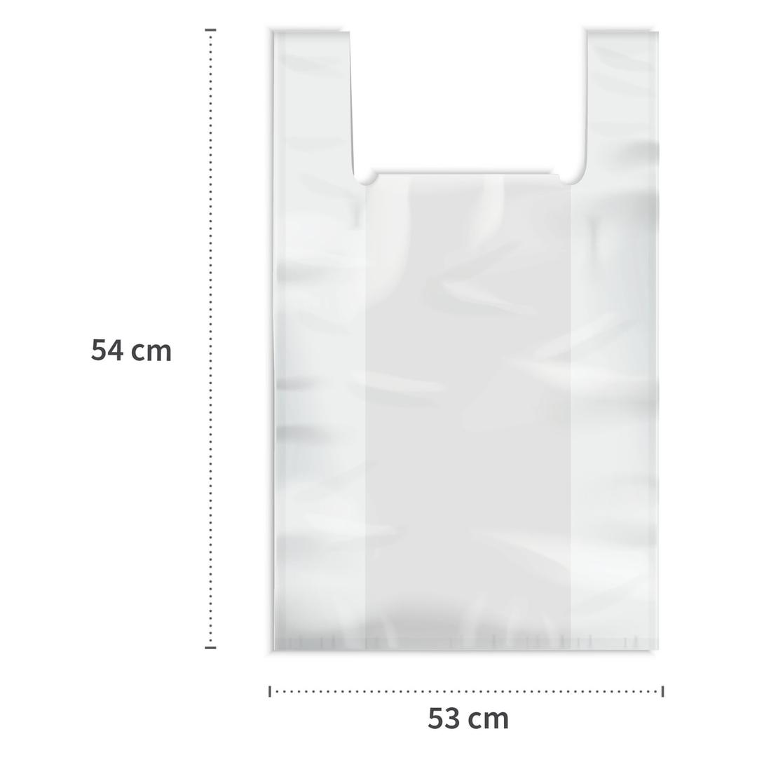 Rouleau de 30 sacs en PEHD de 11 microns Sacs poubelle à poignées 25 litres, transparents HYGOCLEAN - Sacs poubelle HYGOCLEAN 25 litres, autre vue