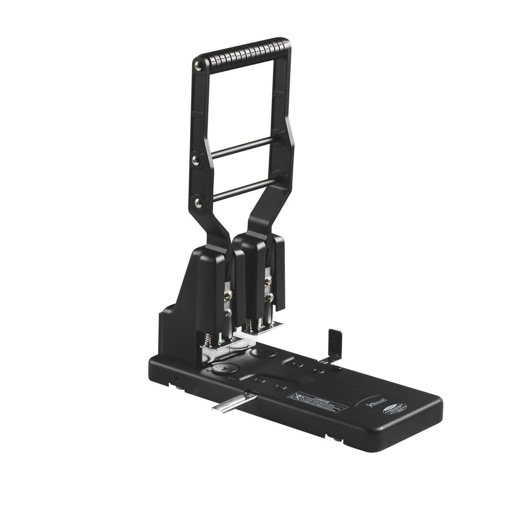 Perforateur 2 trous Rexel HD2300, vue d'ensemble avec sa poignée extra-longue.